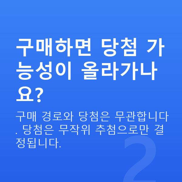 로또인터넷구매 구매하면 당첨 가능성이 올라가나요?