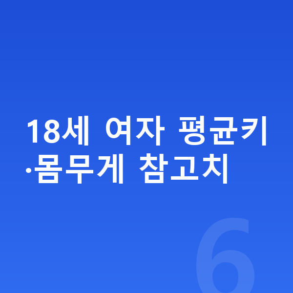 18세 여자 평균키 18세 여자 평균키·몸무게 참고치
