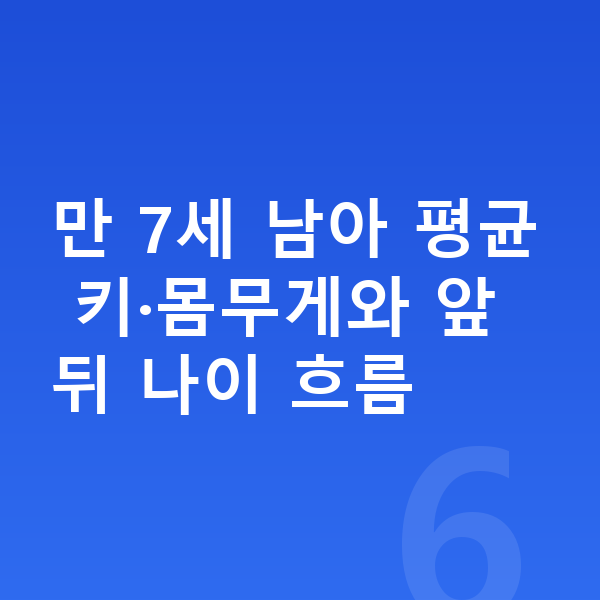 7세 남자 평균키 만 7세 남아 평균 키·몸무게와 앞뒤 나이 흐름