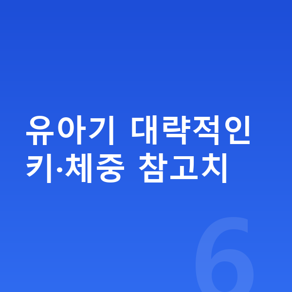 유아 성장 유아기 대략적인 키·체중 참고치