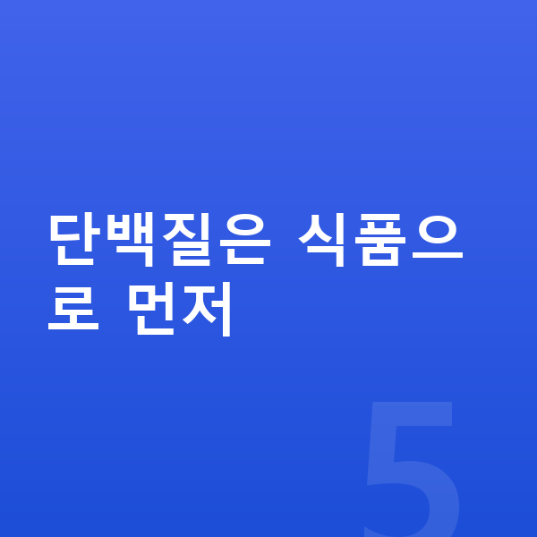 중학생 단백질 추천 단백질은 식품으로 먼저