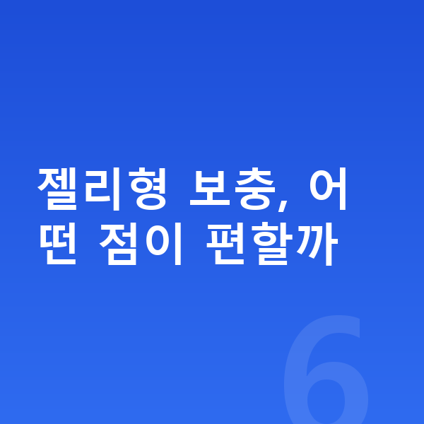 중학생 젤리 젤리형 보충, 어떤 점이 편할까