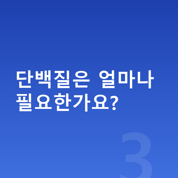 중학생 키크는영양 단백질은 얼마나 필요한가요?