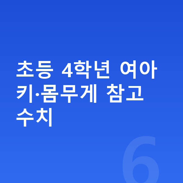 초등학교 4학년 여아 평균키 초등 4학년 여아 키·몸무게 참고 수치