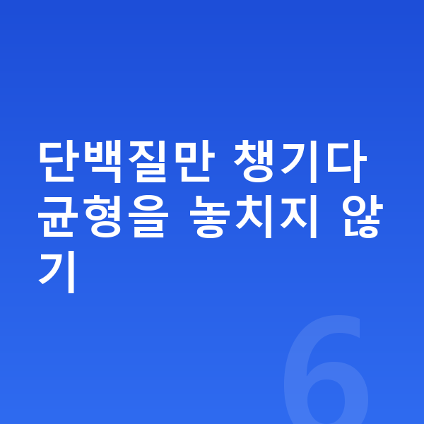 초등학생 단백질 단백질만 챙기다 균형을 놓치지 않기