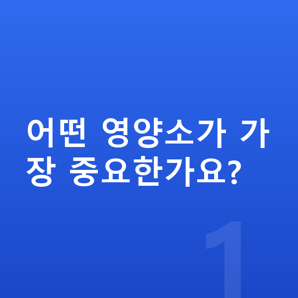 초등학생 키크는영양 어떤 영양소가 가장 중요한가요?