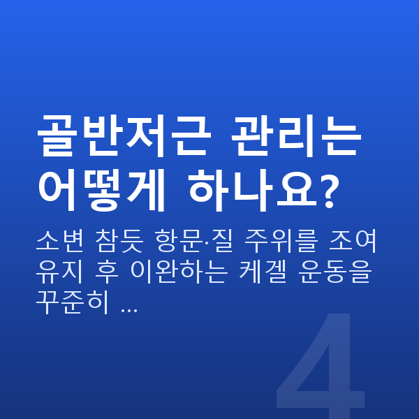 50대 부부관계 평균 횟수 골반저근 관리는 어떻게 하나요?