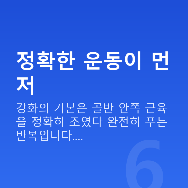 골반기저근강화 정확한 운동이 먼저