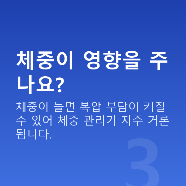 복압성요실금 체중이 영향을 주나요?