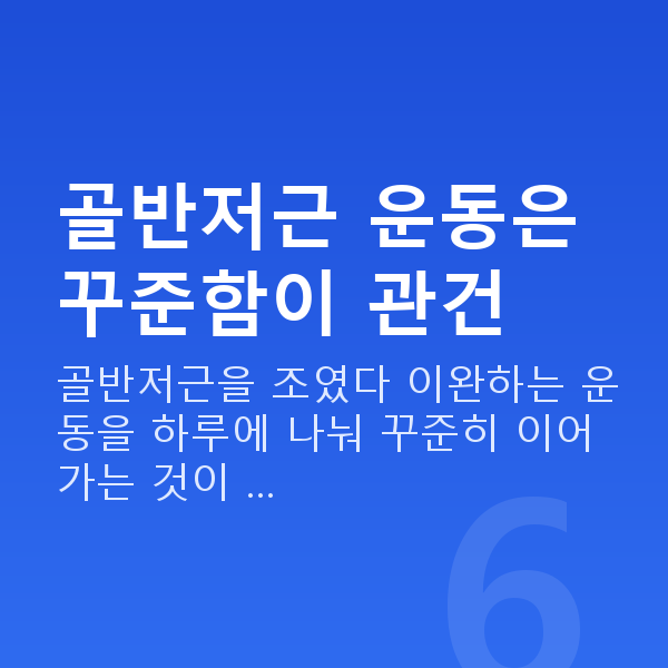 요실금관리 골반저근 운동은 꾸준함이 관건