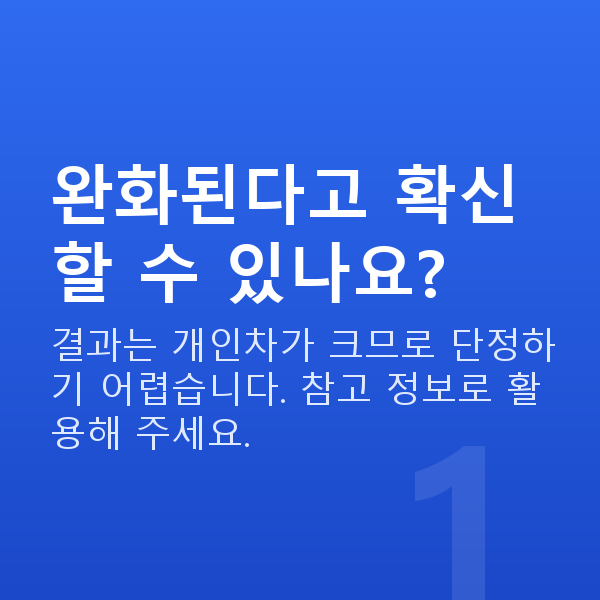 요실금완화 완화된다고 확신할 수 있나요?