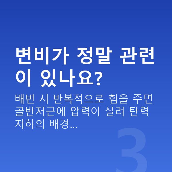 질수축원인 변비가 정말 관련이 있나요?