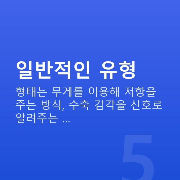 케겔운동기구 일반적인 유형