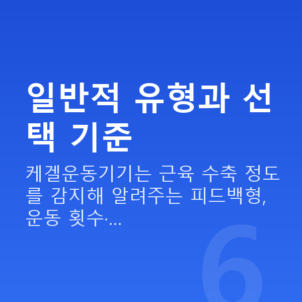 케겔운동기기 일반적 유형과 선택 기준
