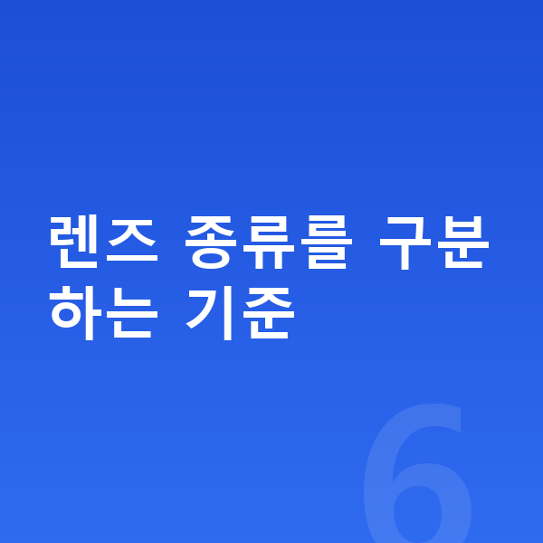 ICL렌즈삽입술종류 렌즈 종류를 구분하는 기준