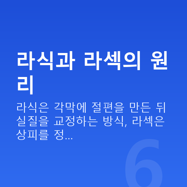 강남라식라섹 라식과 라섹의 원리