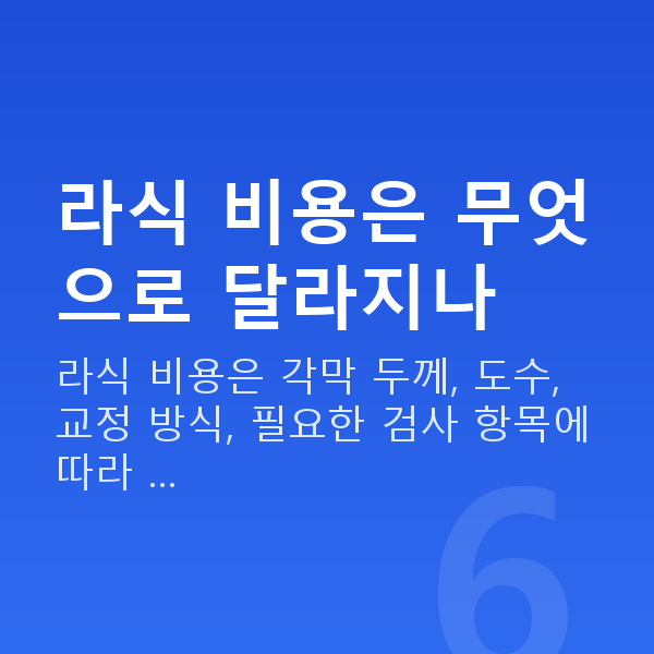 강남라식비용 라식 비용은 무엇으로 달라지나