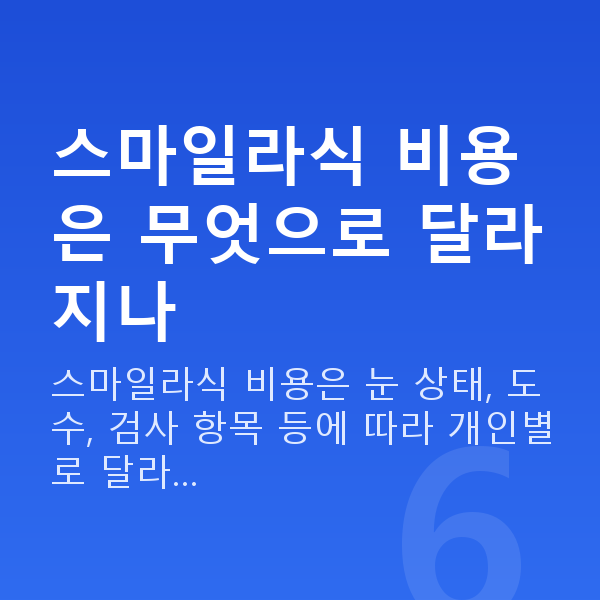 강남역스마일라식비용 스마일라식 비용은 무엇으로 달라지나