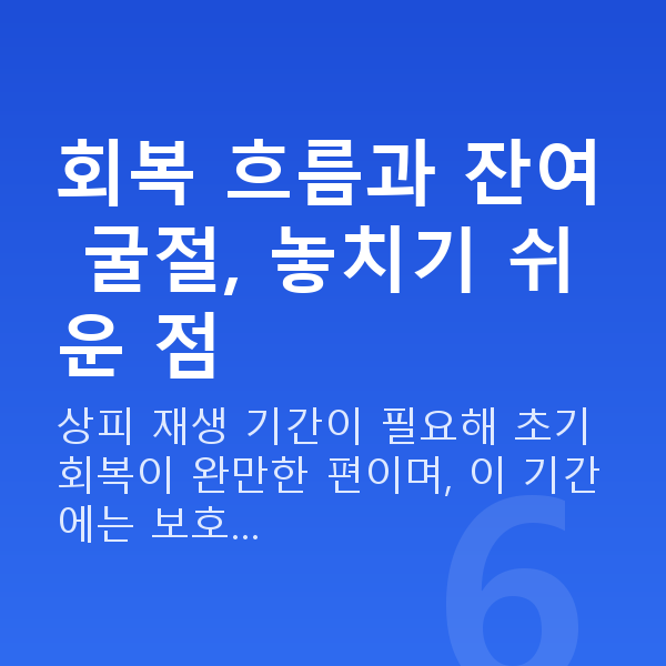 난시라섹 회복 흐름과 잔여 굴절, 놓치기 쉬운 점