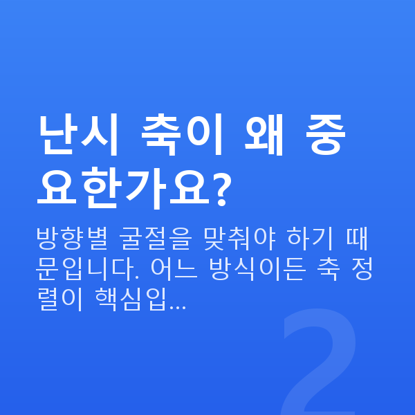 난시시력교정 난시 축이 왜 중요한가요?