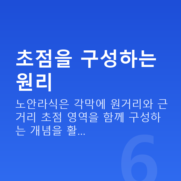 노안라식수술방법 초점을 구성하는 원리