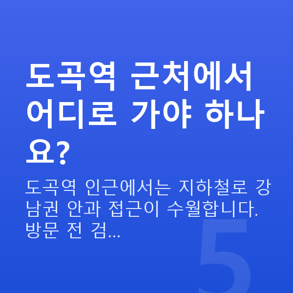 도곡역라식 도곡역 근처에서 어디로 가야 하나요?