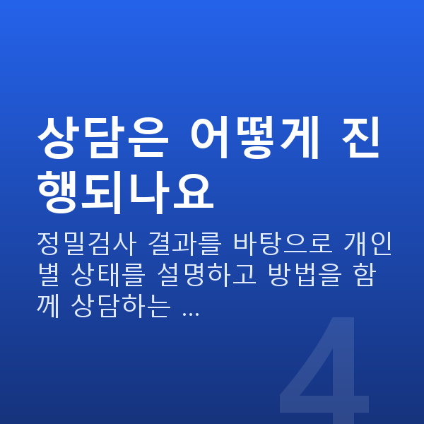 라섹 상담은 어떻게 진행되나요