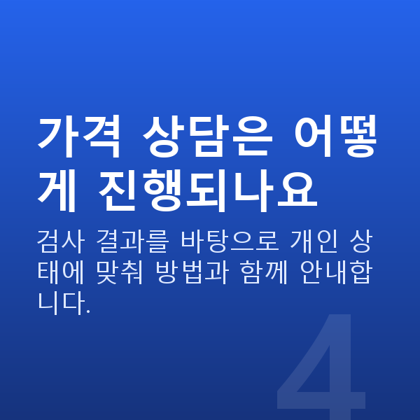 라섹가격 가격 상담은 어떻게 진행되나요