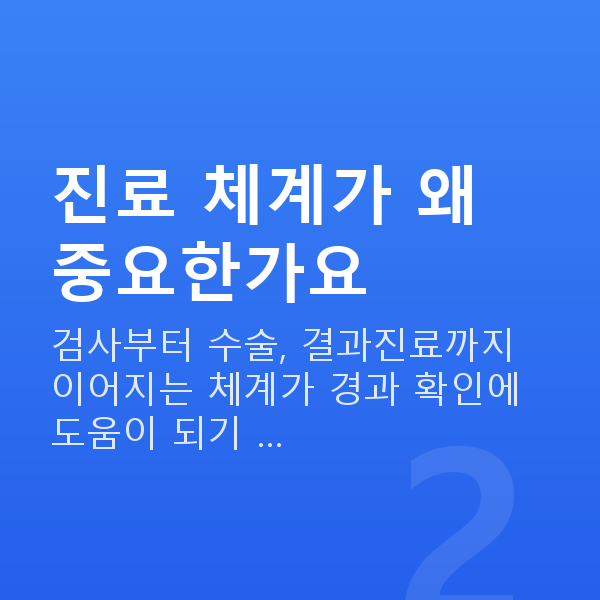 라섹잘하는곳 진료 체계가 왜 중요한가요