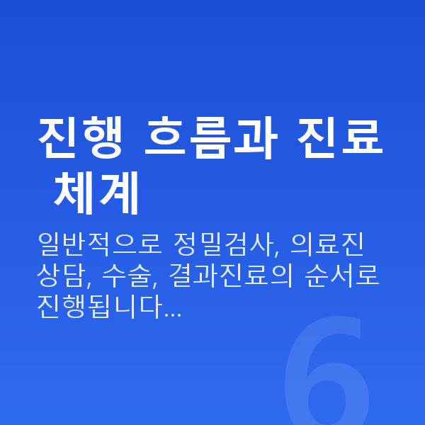 라식 진행 흐름과 진료 체계