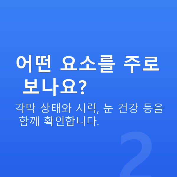 라식자격 어떤 요소를 주로 보나요?