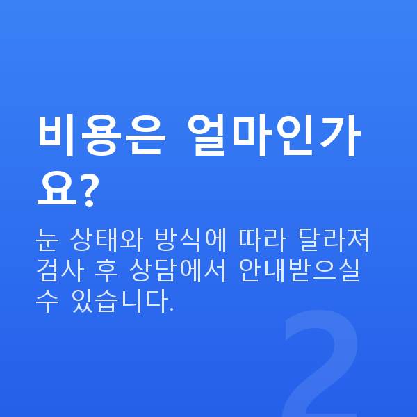 삼성동렌즈삽입술 비용은 얼마인가요?