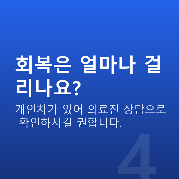 선릉렌즈삽입술 회복은 얼마나 걸리나요?