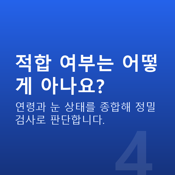 선릉역렌즈삽입술 적합 여부는 어떻게 아나요?