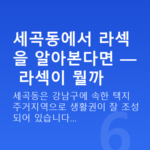 세곡동라섹 세곡동에서 라섹을 알아본다면 — 라섹이 뭘까