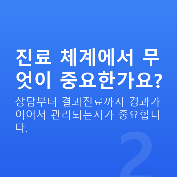 스마일라식잘하는곳 진료 체계에서 무엇이 중요한가요?