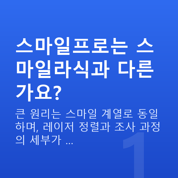 스마일프로 스마일프로는 스마일라식과 다른가요?