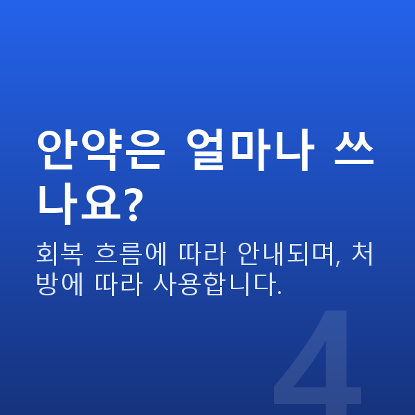 스마일프로회복기간 안약은 얼마나 쓰나요?