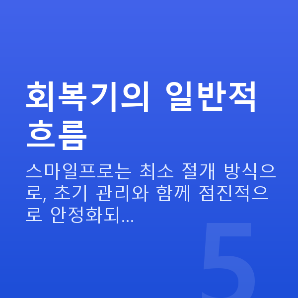 스마일프로회복기간 회복기의 일반적 흐름