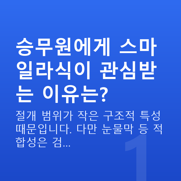 승무원스마일라식 승무원에게 스마일라식이 관심받는 이유는?
