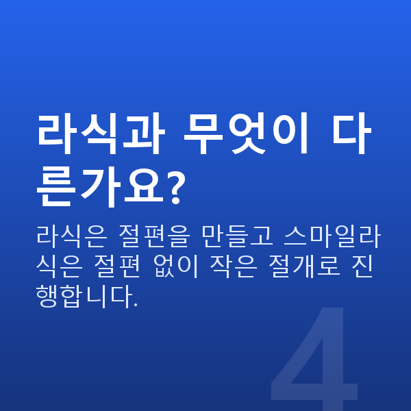 승무원스마일라식 라식과 무엇이 다른가요?