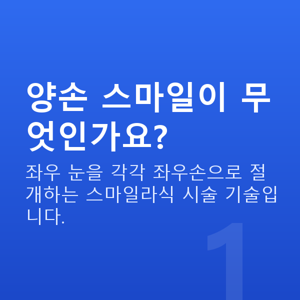 양손스마일 양손 스마일이 무엇인가요?