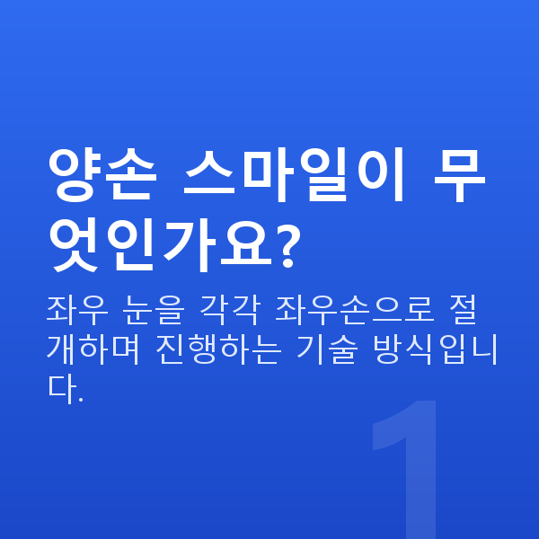 양손스마일장점 양손 스마일이 무엇인가요?