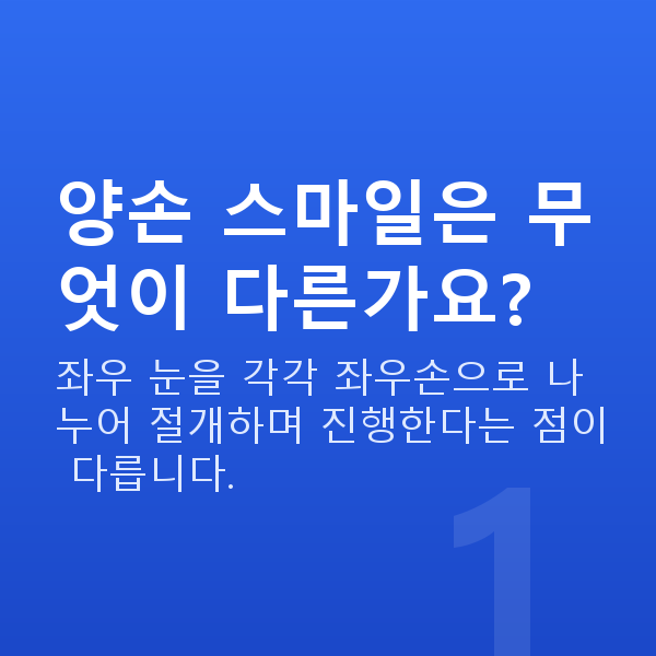 양손스마일차이 양손 스마일은 무엇이 다른가요?