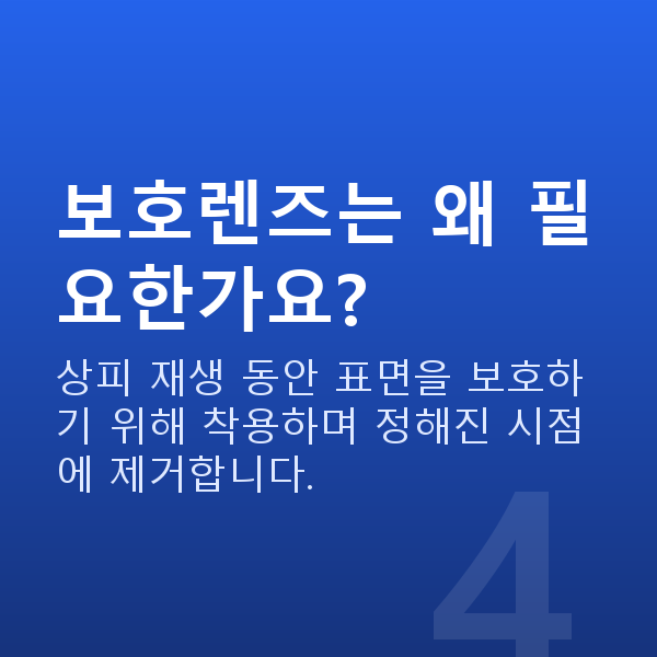 원데이라섹수술방법 보호렌즈는 왜 필요한가요?