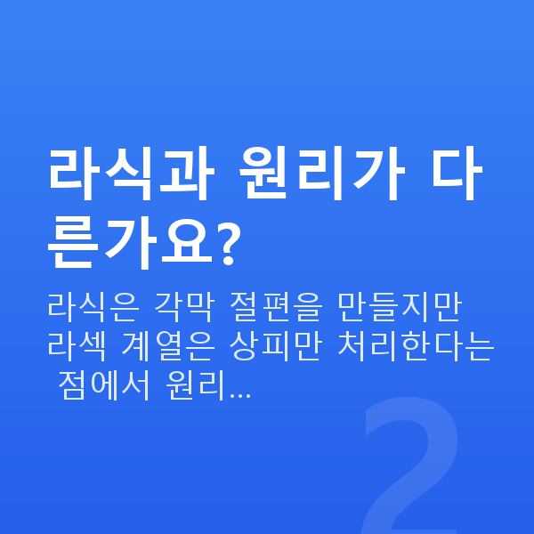 원데이라섹원리 라식과 원리가 다른가요?