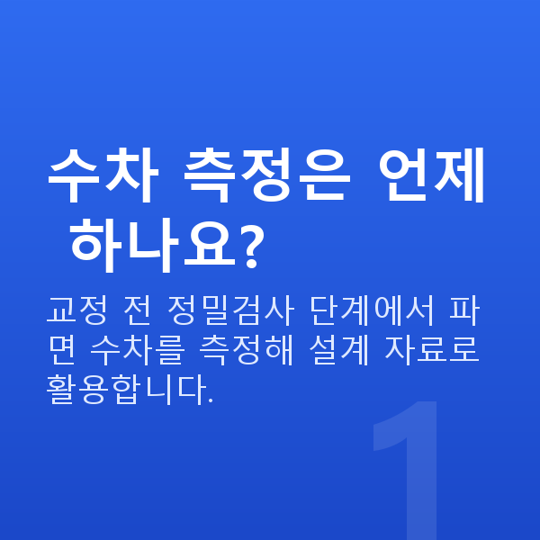 웨이브프론트라식과정 수차 측정은 언제 하나요?