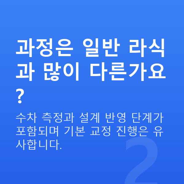 웨이브프론트라식과정 과정은 일반 라식과 많이 다른가요?
