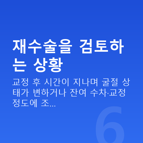 웨이브프론트라식재수술 재수술을 검토하는 상황