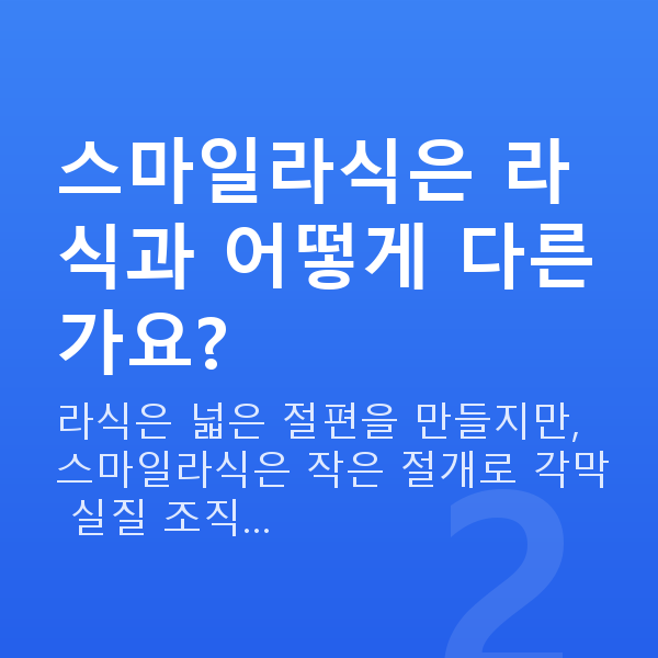 직장인스마일라식 스마일라식은 라식과 어떻게 다른가요?